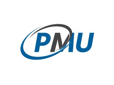 PMU harfli modern zarif logo tasarımı