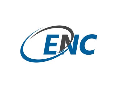 ENC harfi yaratıcı modern zarif logo tasarımı