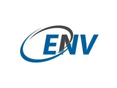 ENV harfi yaratıcı modern zarif logo tasarımı