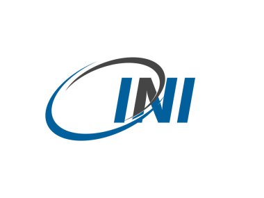 INI harfi yaratıcı modern zarif logo tasarımı