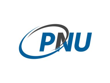 PNU harfli modern zarif logo tasarımı