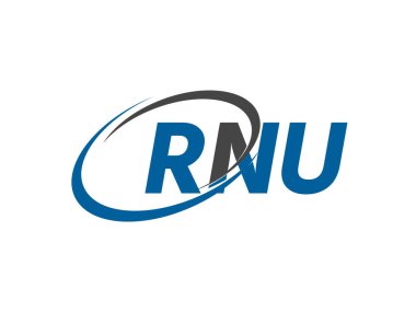 RNU mektup yaratıcı modern zarif logo tasarımı