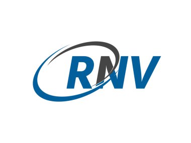 RNV harfi yaratıcı modern zarif logo tasarımı