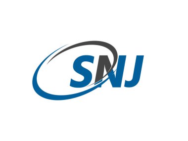 SNJ harfi yaratıcı modern zarif logo tasarımı