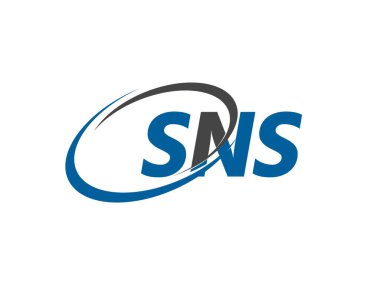 SNS harfi yaratıcı modern zarif logo tasarımı