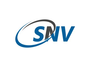 SNV harfi yaratıcı modern zarif logo tasarımı