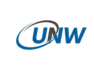 UNW mektup yaratıcı modern zarif logo tasarımı