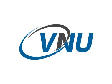VNU mektup yaratıcı modern zarif logo tasarımı