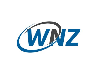 WNZ harfi yaratıcı modern zarif logo tasarımı