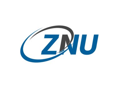 ZNU harfli modern zarif logo tasarımı