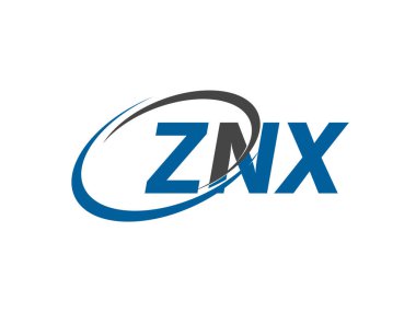 ZNX harfi yaratıcı modern zarif logo tasarımı