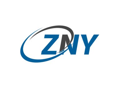 Zny mektup yaratıcı modern zarif logo tasarımı