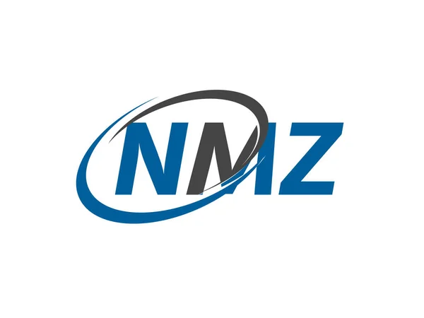 Nmz Brief Kreative Moderne Elegante Swoosh Logo Design — Stockvektor