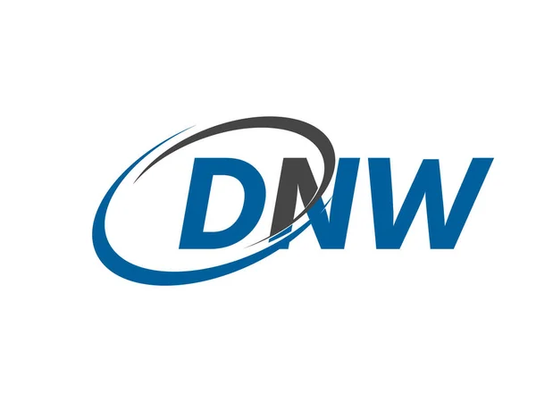 Dnw Dopis Kreativní Moderní Elegantní Swoosh Logo Design — Stockový vektor