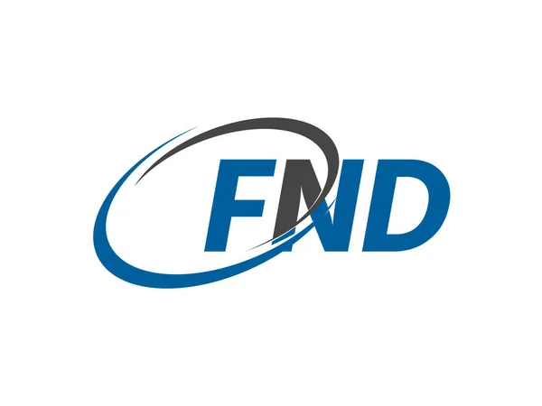 Fnd Letter Creative Modern Elegant Swoosh Logo Design — Stock Vector