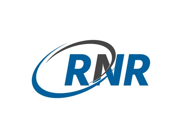 Lettera Rnr Creativo Moderno Elegante Swoosh Logo Design — Vettoriale Stock