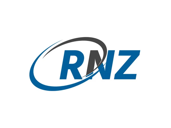 Rnz Lettera Creativo Moderno Elegante Swoosh Logo Design — Vettoriale Stock