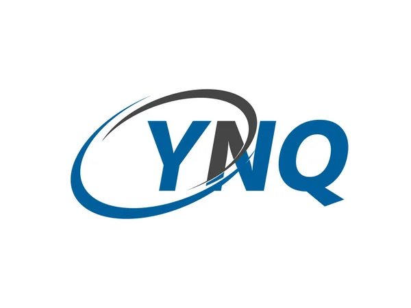 Ynq Letter Creative Modern Elegant Swoosh Logo Design — Stock Vector