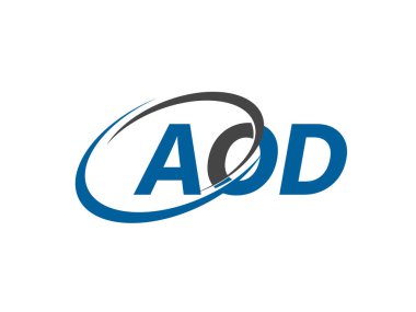 AOD yaratıcı logo tasarımı vektör çizimi