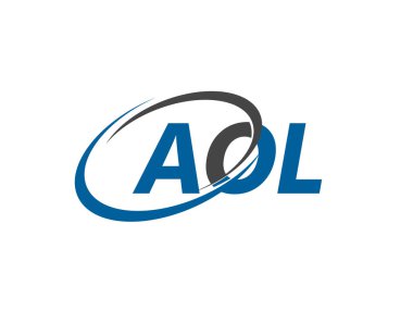 AOL yaratıcı logo tasarımı vektör çizimi   