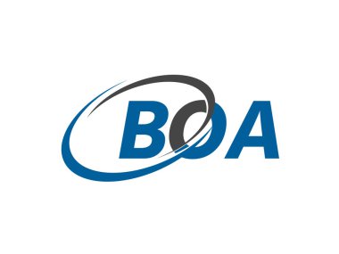 BOA yaratıcı logo tasarımı vektör çizimi   