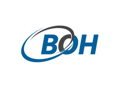 BOH yaratıcı logo tasarımı vektör çizimi   