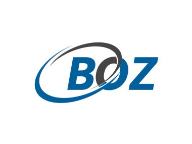 BOZ yaratıcı logo tasarımı vektör çizimi   