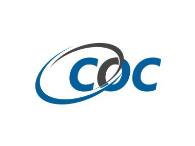 COC yaratıcı logo tasarımı vektör çizimi   