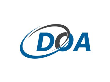 DOA yaratıcı logo tasarımı vektör çizimi   