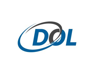 DOL yaratıcı logo tasarımı vektör çizimi   