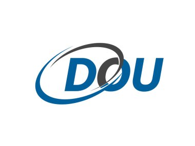 DOU yaratıcı logo tasarımı vektör çizimi   