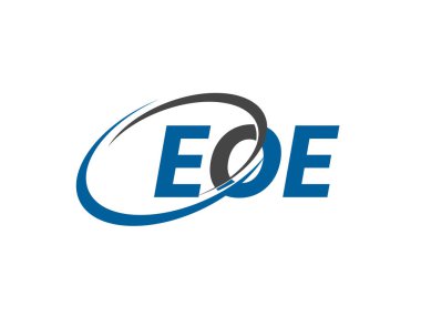 EOE yaratıcı logo tasarımı vektör çizimi   