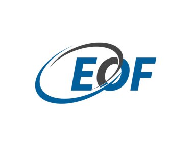 Eof yaratıcı logo tasarımı vektör çizimi   