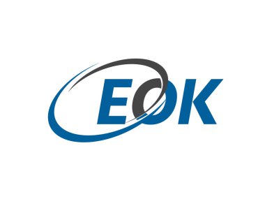 EOK yaratıcı logo tasarımı vektör çizimi   
