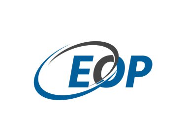 EOP yaratıcı logo tasarımı vektör çizimi   