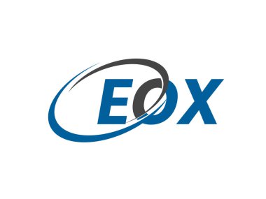 EOX yaratıcı logo tasarımı vektör çizimi   