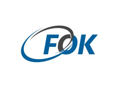 FOK yaratıcı logo tasarımı vektör çizimi   