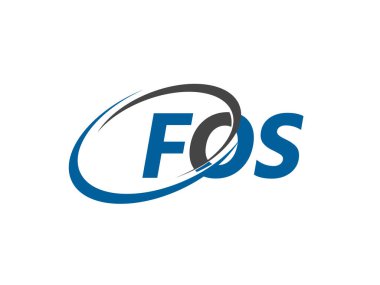 FOS yaratıcı logo tasarımı vektör çizimi   