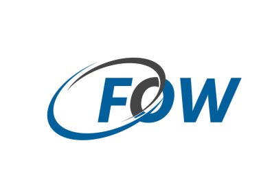 FOW yaratıcı logo tasarımı vektör çizimi   