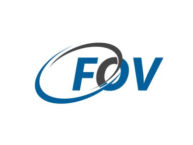 FOV yaratıcı logo tasarımı vektör çizimi   