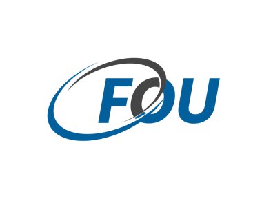 FOU yaratıcı logo tasarımı vektör çizimi   