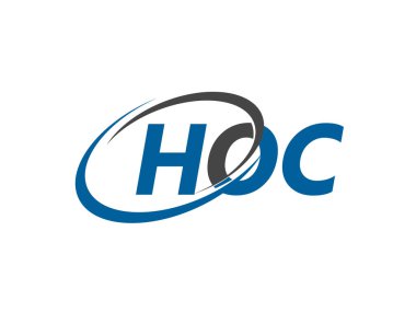 HOC yaratıcı logo tasarımı vektör çizimi   