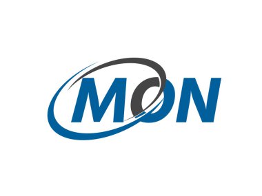 MON harfi yaratıcı modern zarif logo tasarımı