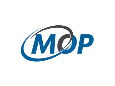 MOP harfi yaratıcı modern zarif logo tasarımı