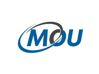 MOU harfi modern zarif logo tasarımı