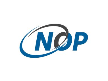 NOP harfi yaratıcı modern zarif logo tasarımı
