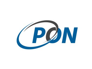PON harfli yaratıcı modern zarif logo tasarımı