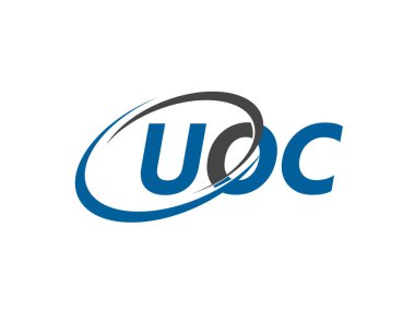 UOC harfi yaratıcı modern zarif logo tasarımı