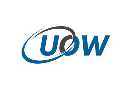 UOW harfli, modern, zarif logo tasarımı