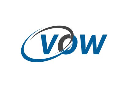 VOW harfi yaratıcı modern zarif logo tasarımı